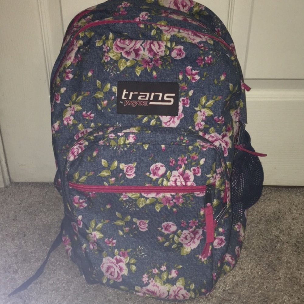 Floral Denim Design, Trans by Jansport Backpack